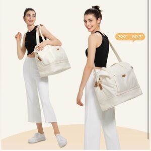 Missnine Expandable Weekender Overnight Travel Duffel Carry on Bag 50L 20x8x18